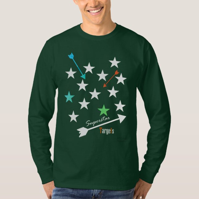 Superstar Targets Stars Arrows Funky T-Shirt (Front)