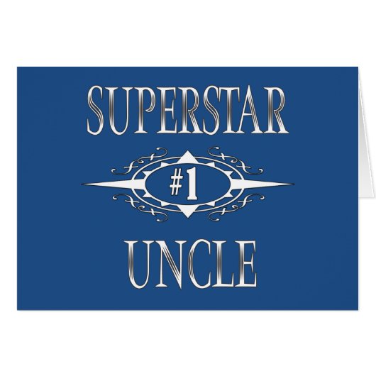 Superstar Uncle Gift Ideas Cards (Front Horizontal)