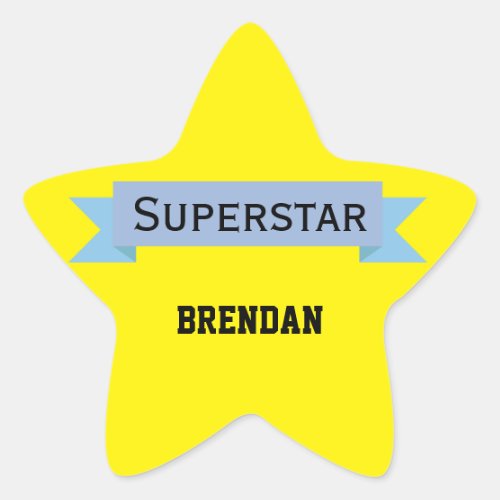 Superstar with Name Star Sticker