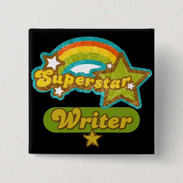 Superstar Writer Pinback Button (Front)