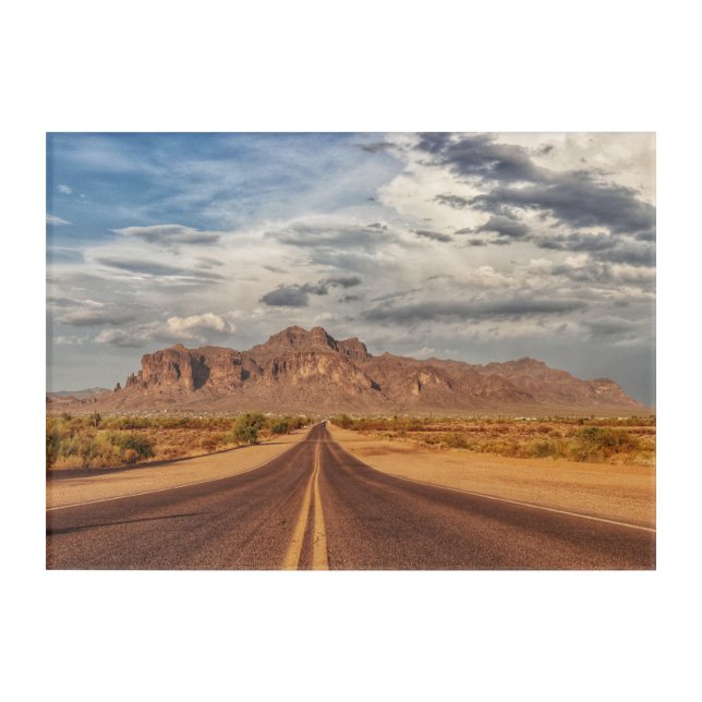 Superstition Mountain, Apache Junction, AZ.  Acrylic Print (Front)