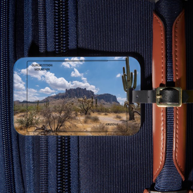 Superstition Mountain, Arizona Luggage Tag (Front Insitu 4)