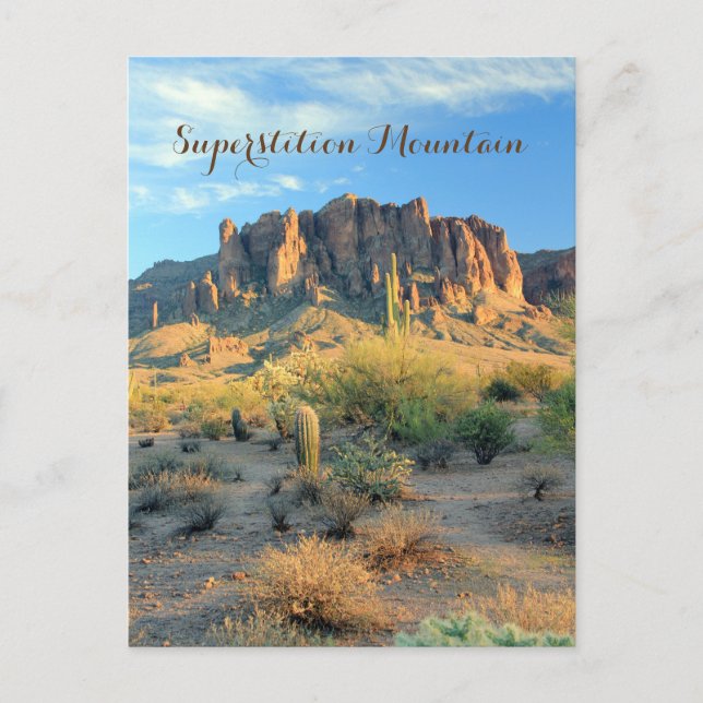 Superstition Mountain Arizona Postcard (Front)