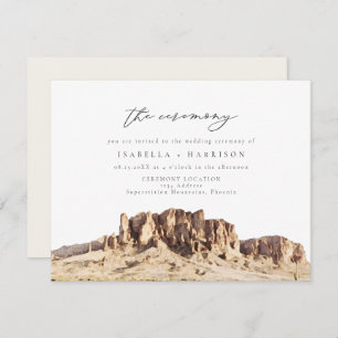 SUPERSTITION MOUNTAIN Desert Wedding Ceremony Invitation