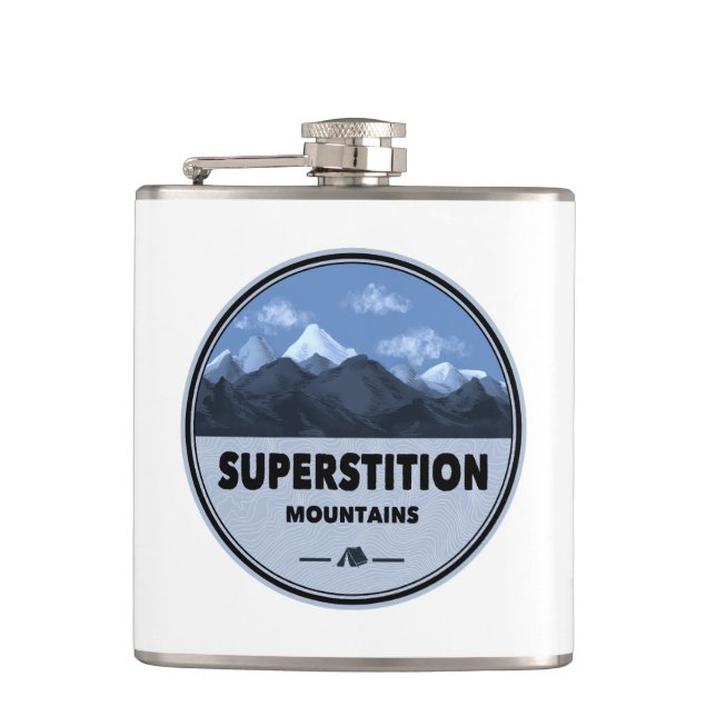 Superstition Mountains Arizona Camping Flask (Front)