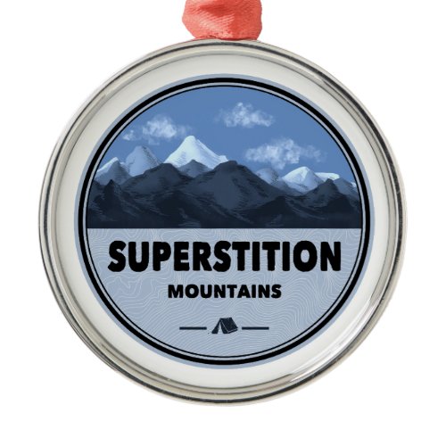Superstition Mountains Arizona Camping Metal Ornament