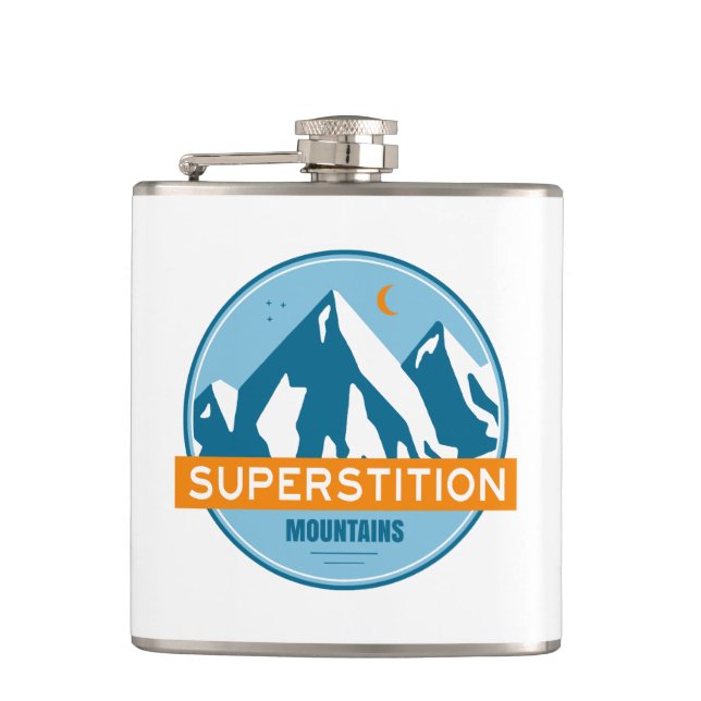 Superstition Mountains Arizona Flask (Front)