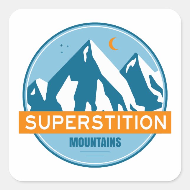 Superstition Mountains Arizona Square Sticker (Front)
