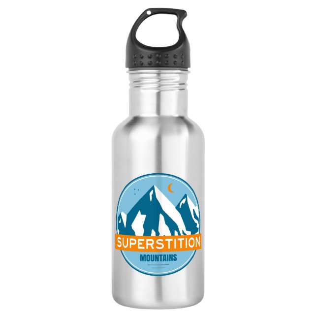 Superstition Mountains Arizona Stainless Steel Water Bottle (Front)