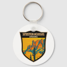 Superstition Mountains Arizona Vintage  Keychain