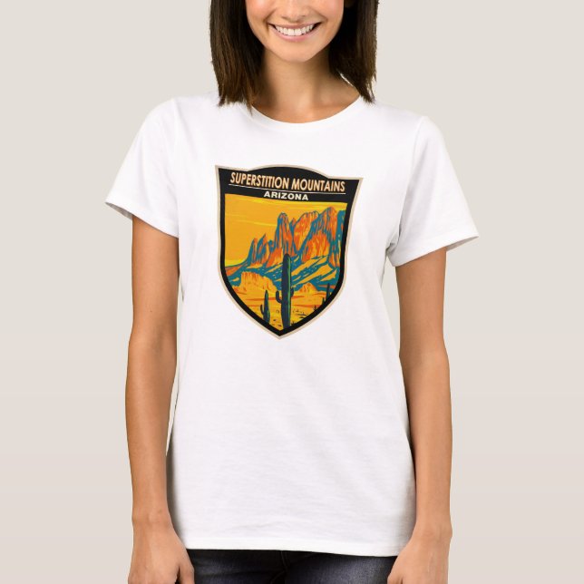 Superstition Mountains Arizona Vintage T-Shirt (Front)
