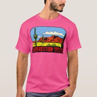 Superstition Mountains Arizona Vintage Travel Deca T-Shirt