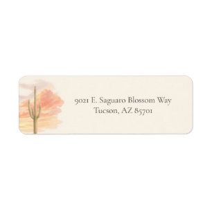 Superstition Mountains Desert Wedding Address Label