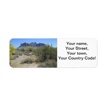 Superstition Mountains Label by VacationPhotography at Zazzle