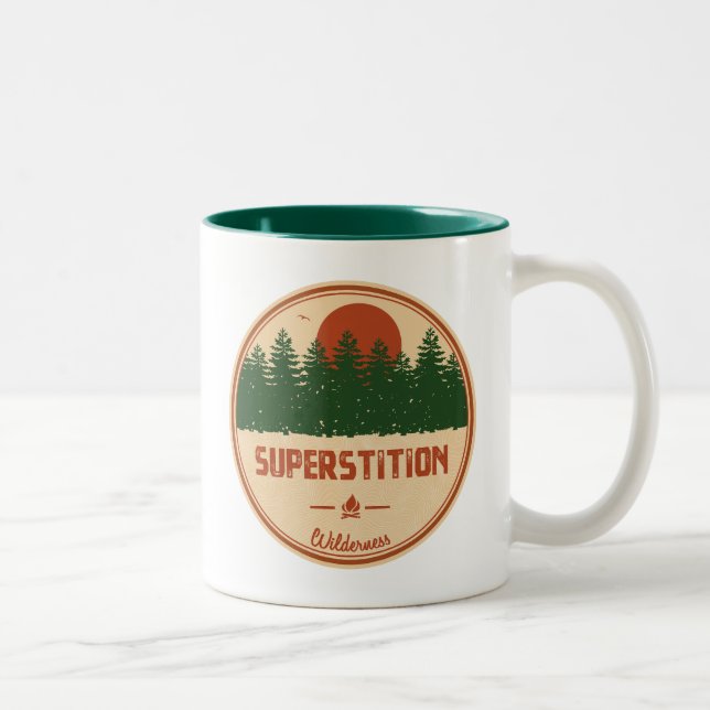 Superstition Wilderness Arizona Two-Tone Coffee Mug (Right)