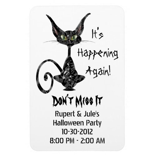 Superstitious Black Cat Save the Date Magnet