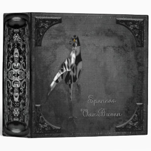Superstitious Gothic Black Crow 3 Ring Binder