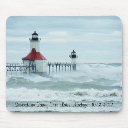 Superstorm Sandy Lake Michigan Winds Mousepad