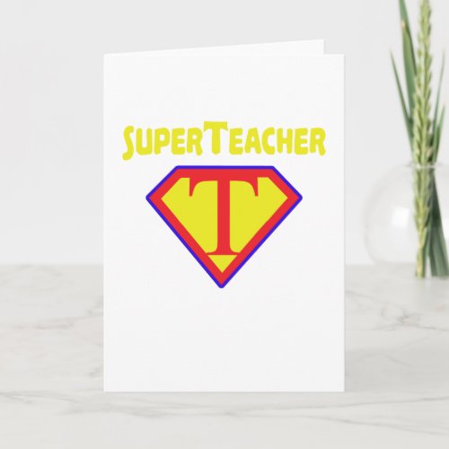 Superteacher Superhero Funny Teacher Poison Holiday Card