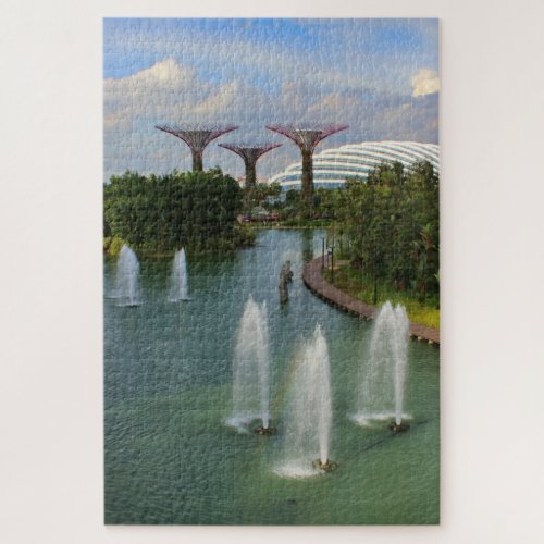 Supertrees and fountains Singapore 2 Jigsaw Puzzle