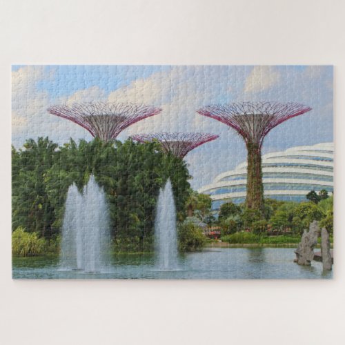 Supertrees and fountains Singapore Jigsaw Puzzle