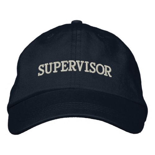SUPERVISOR EMBROIDERED BASEBALL CAP
