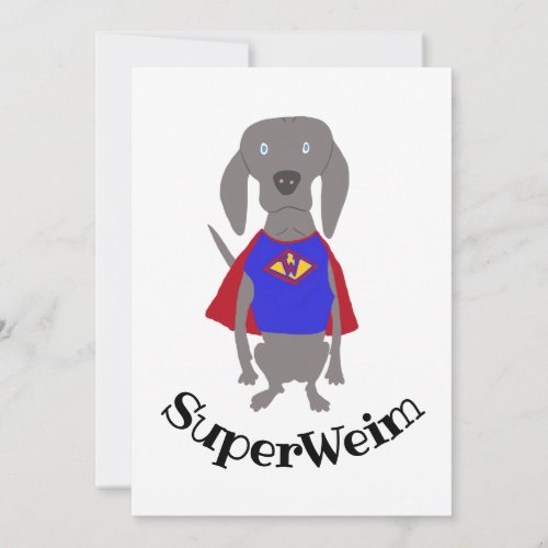 SuperWeim Grey Ghost Weimaraner Dog Card