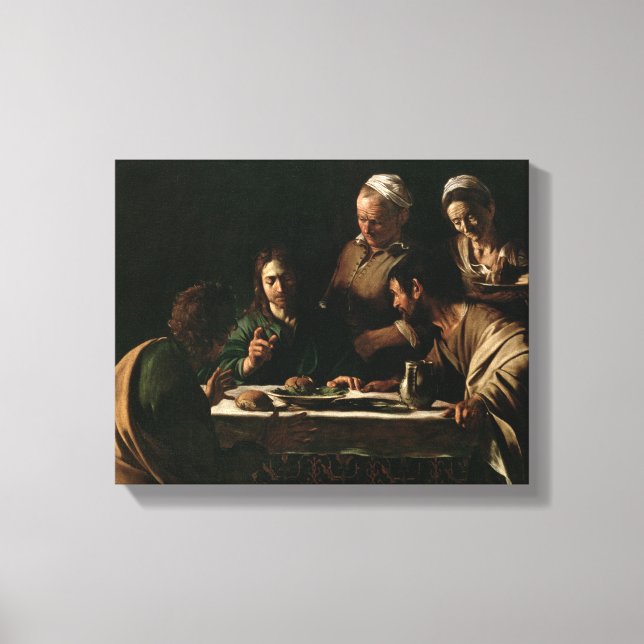 Supper at Emmaus, 1606 Canvas Print (Front)