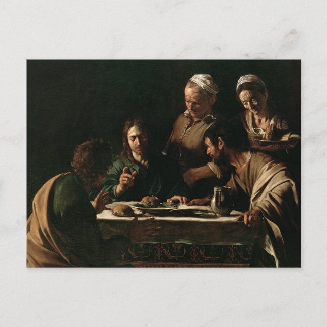 Supper at Emmaus, 1606 Postcard (Front)