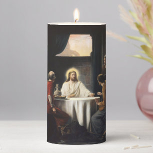 Supper at Emmaus by Carl Bloch  Pillar Candle