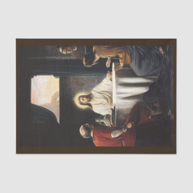 Supper at Emmaus by Carl Bloch  Tissue Paper (Front)