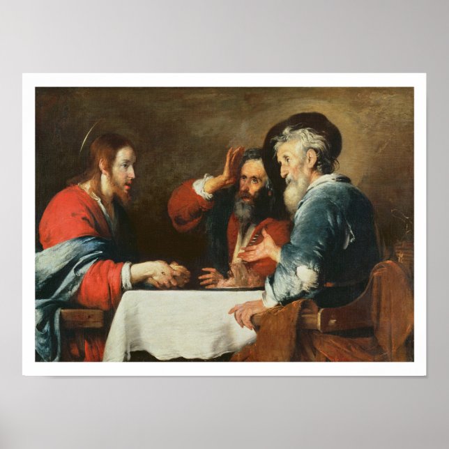 Supper at Emmaus (oil on canvas) 2 Poster (Front)
