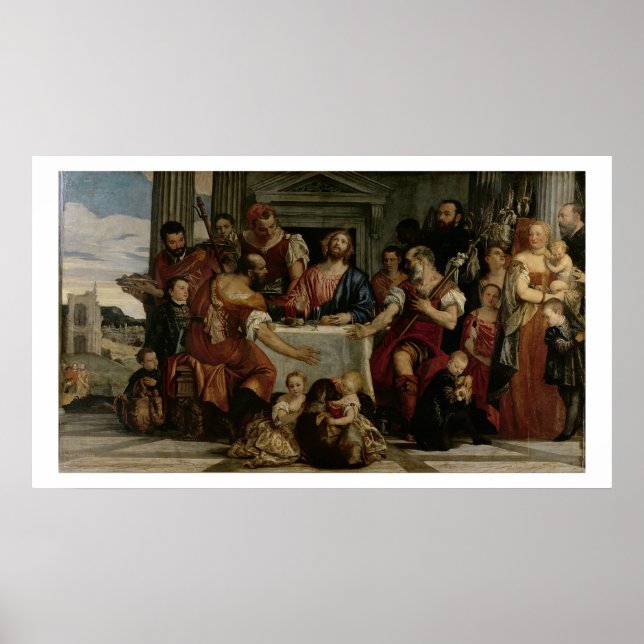 Supper at Emmaus (oil on canvas) Poster (Front)