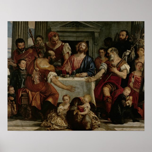 Supper at Emmaus (oil on canvas) Poster (Front)