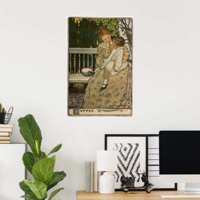 Supper by Jessie Willcox Smith Poster (Home Office)