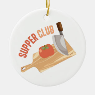 Supper Club Ceramic Ornament
