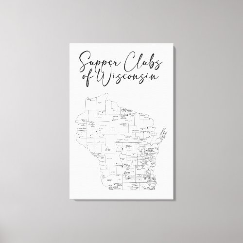 Supper Clubs of Wisconsin Canvas Print