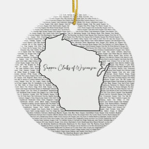 Supper Clubs of Wisconsin Ceramic Ornament