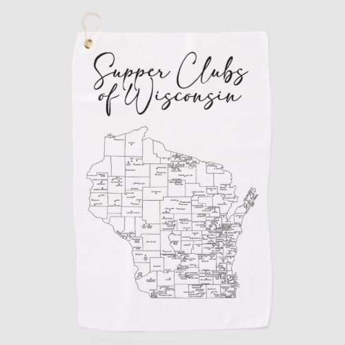 Supper Clubs of Wisconsin Golf Towel