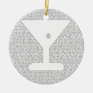 Supper Clubs of Wisconsin - Martini Ceramic Ornament