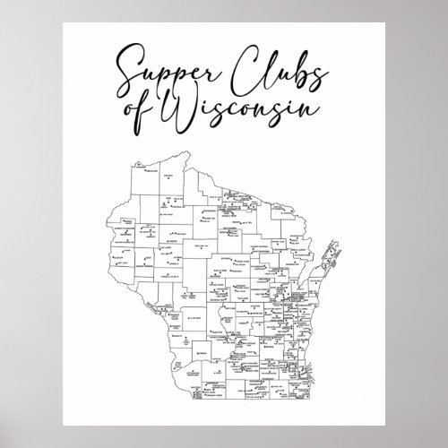 Supper Clubs of Wisconsin Poster