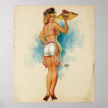 Supper Girl Pin Up Art Poster by Pin_Up_Art at Zazzle