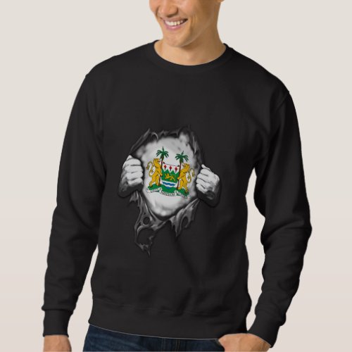 Supper Sierra Leone Flag, Sierra Leone Country Sweatshirt