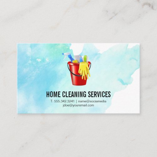 Supplies  Cleaning Services Business Card