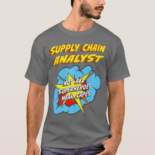 Supply Chain Analyst Funny Superhero Job Premium  T_Shirt