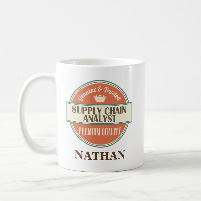 Supply Chain Analyst Personalized Office Mug Gift (Left)