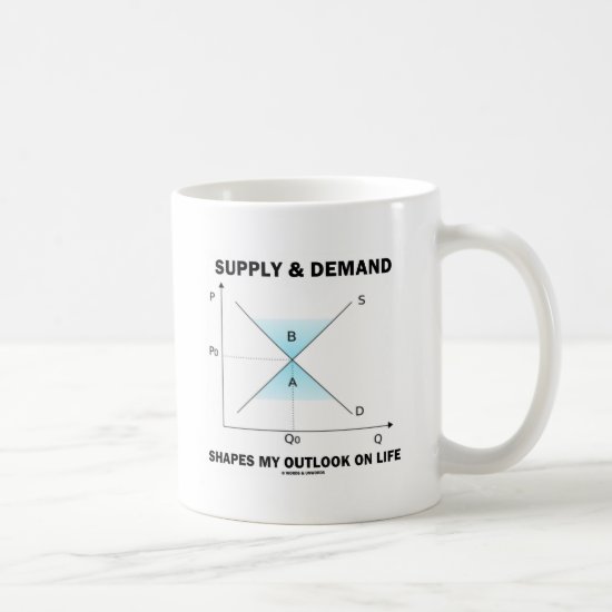 Supply & Demand Shapes My Outlook On Life (Econ) Coffee Mug