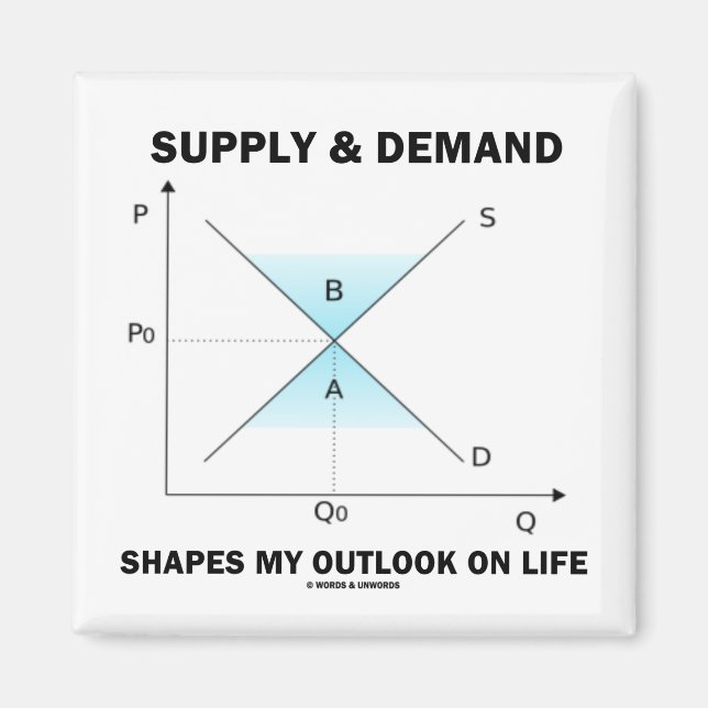 Supply & Demand Shapes My Outlook On Life (Econ) Magnet (Front)