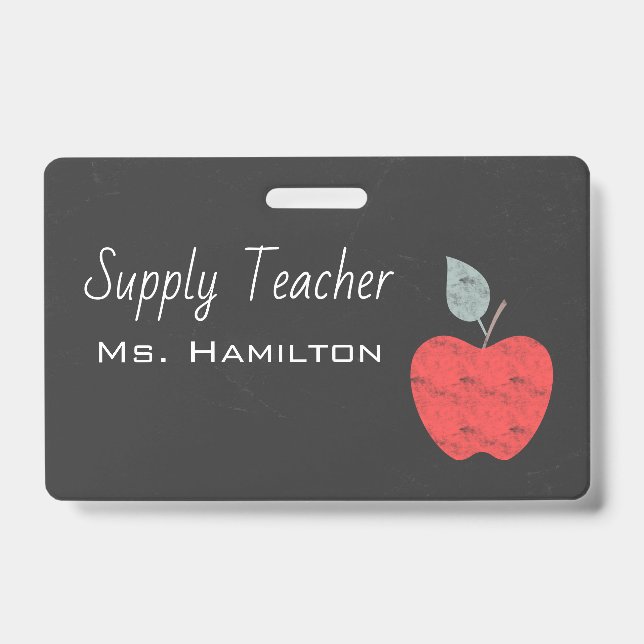 Supply Teachers Apple Business Personalized Badge (Front)