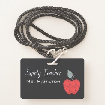 Supply Teachers Apple Business Personalized Badge by Ricaso_Intros at Zazzle